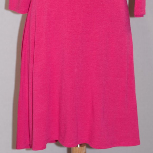 Pink Cotton Long Sleeve Dress - Picture 10 of 12